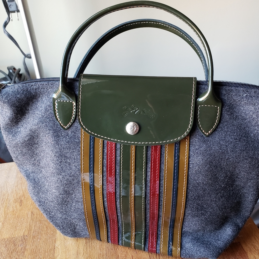 Longchamp Small Le Pillage wool tote